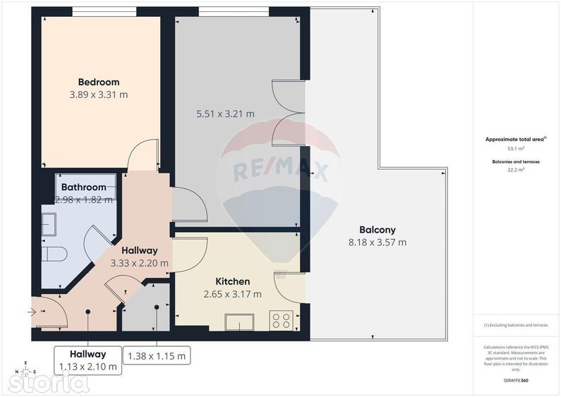 Apartament cu 2 camere decomandat în Bartolomeu