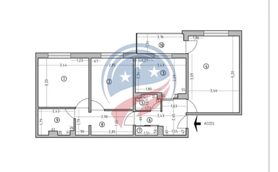 Apartament cu 3 camere decomandat, mobilat în Lăpuș Argeș