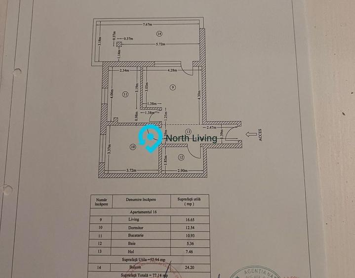 Apartament cu 2 camere în Central