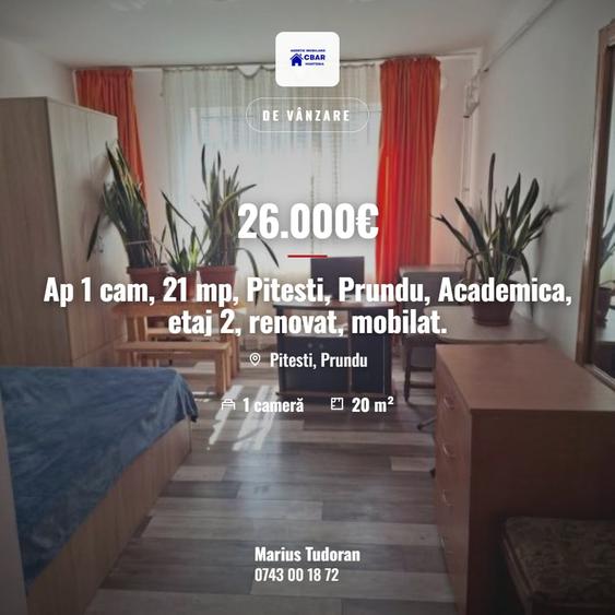 Garsonieră semidecomandată în Prundu