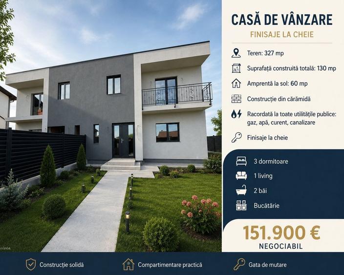 Duplex cu 4 camere cu Canalizare în Est