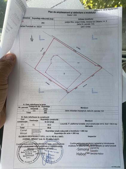Vand teren,suprafata 260 mp in Chitila, in apropierea primarie, cu toate utilitatile in curte - 1