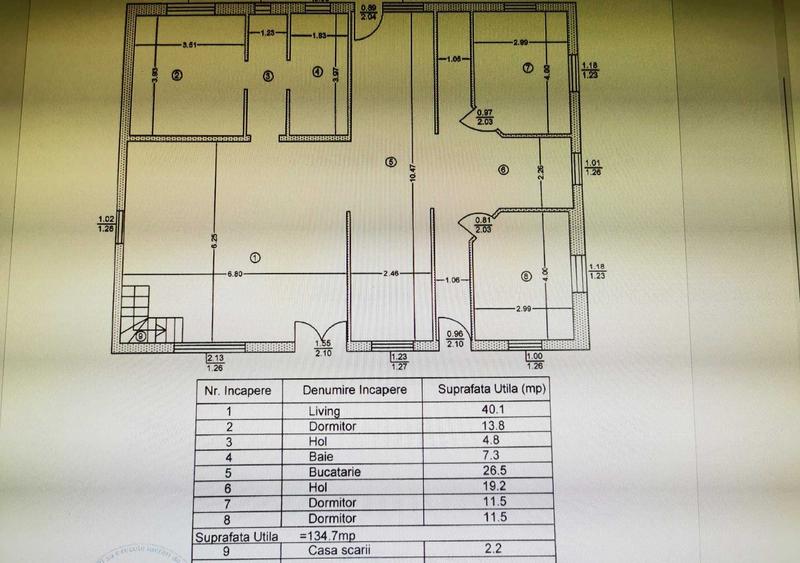 Casă cu 3 camere în Varlaam