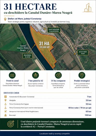 Teren Construcții extravilan de 315000 mp, în Saligny