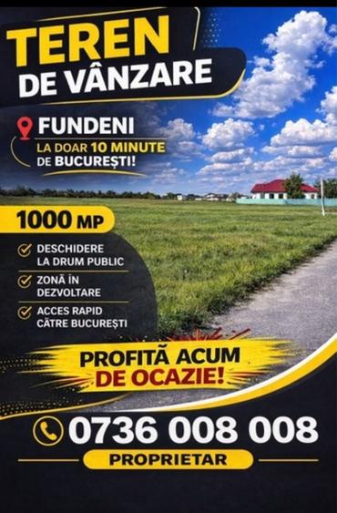 Teren de 1000 mp, în Fundeni