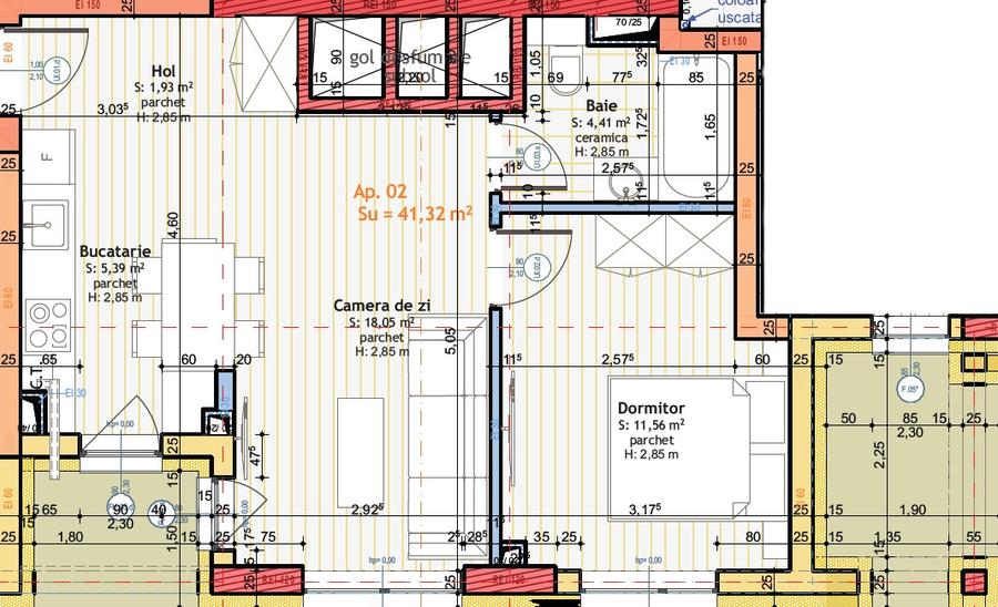 Apartament cu 2 camere semidecomandat în Florești — fotografia 3