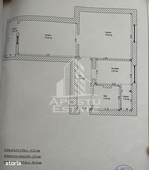 Apartament 2 camere semidecomandat, etajul 2, zona Dambovita - 1