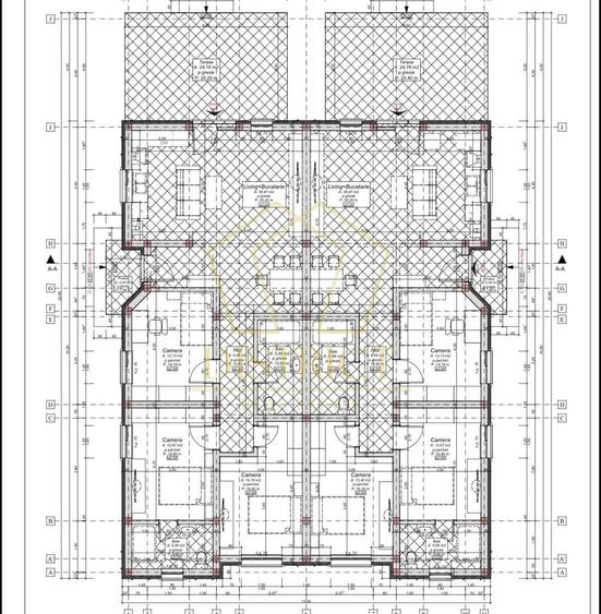 Duplex cu 4 camere cu Canalizare în Giarmata