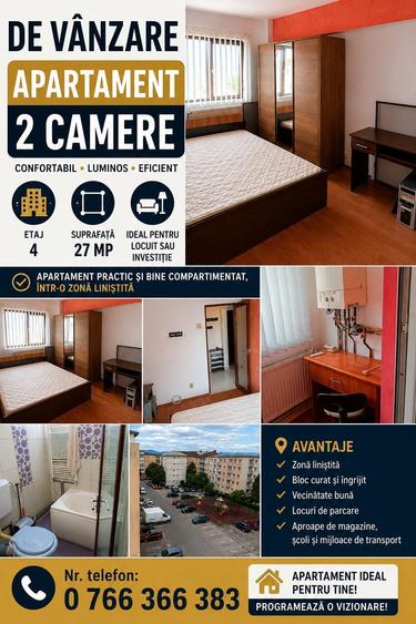 Apartament cu 2 camere în Romanești