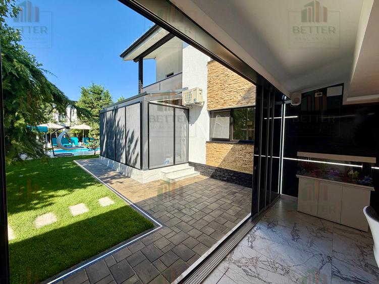 Casă premium P+1E+M cu piscină, bar și curte spectaculoasă | 648 mp tere Berceni - 8