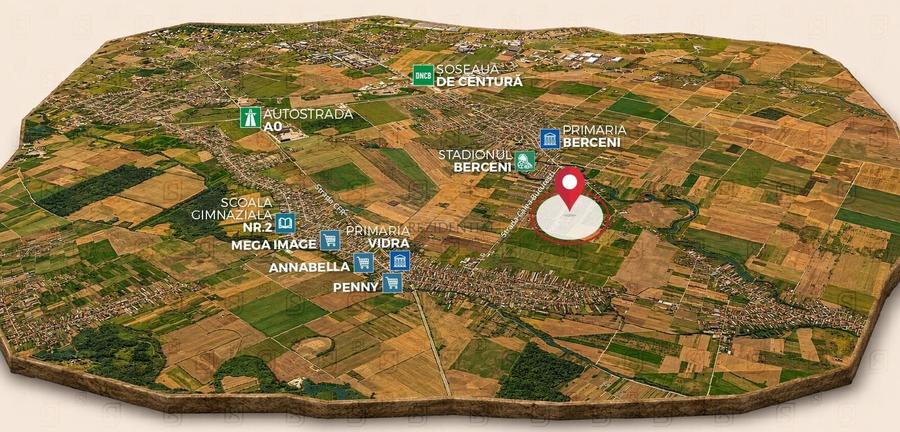 Teren vanzare, Berceni – Intrare Vidra, stradal Calea Bucuresti - 2
