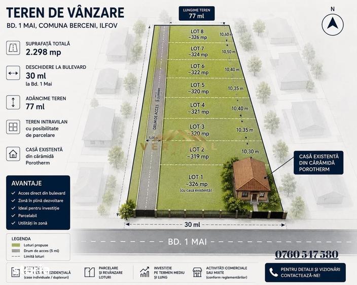 Oportunitate rara de investi?ie Teren cu deschidere la Bd. 1 Mai - 2