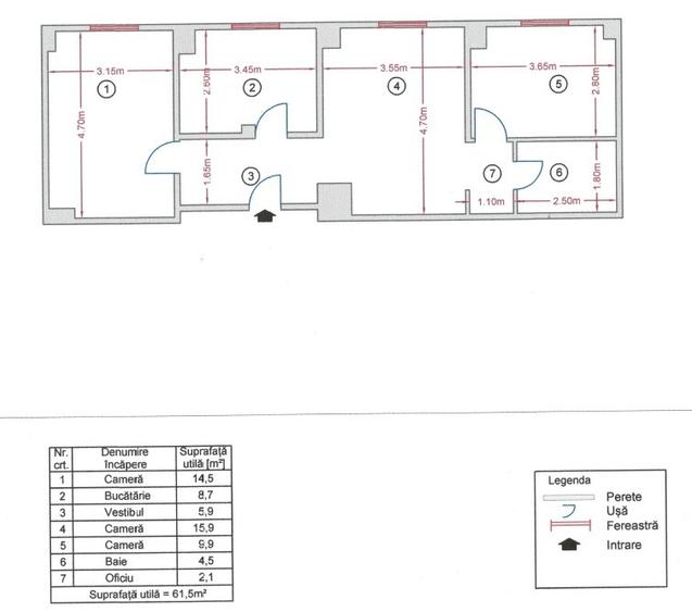 Apartament cu 3 camere semidecomandat, mobilat în Gara de Nord