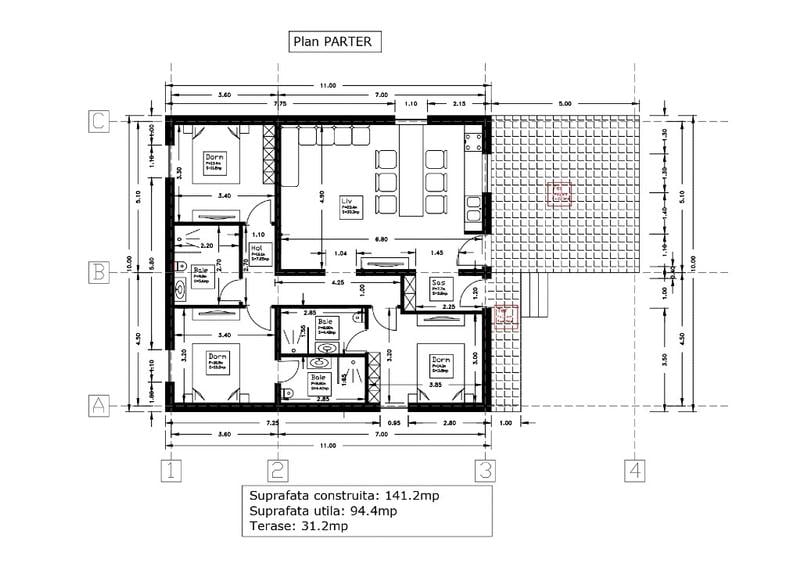 Casă individuală cu 4 camere cu Teren 315 Mp în Cernica