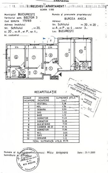 Apartament cu 4 camere semidecomandat, mobilat în Titan