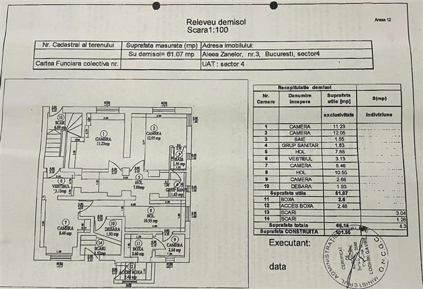 Apartament cu 3 camere circular în Tineretului