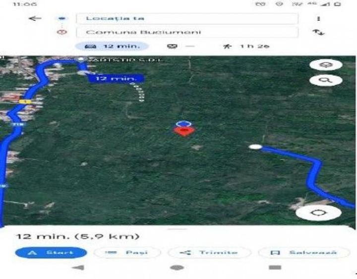 Teren de 1111 mp, în Buciumeni