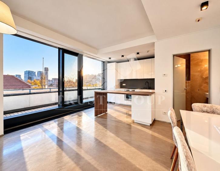 Apartament cu 3 camere, mobilat în Barbu Văcărescu