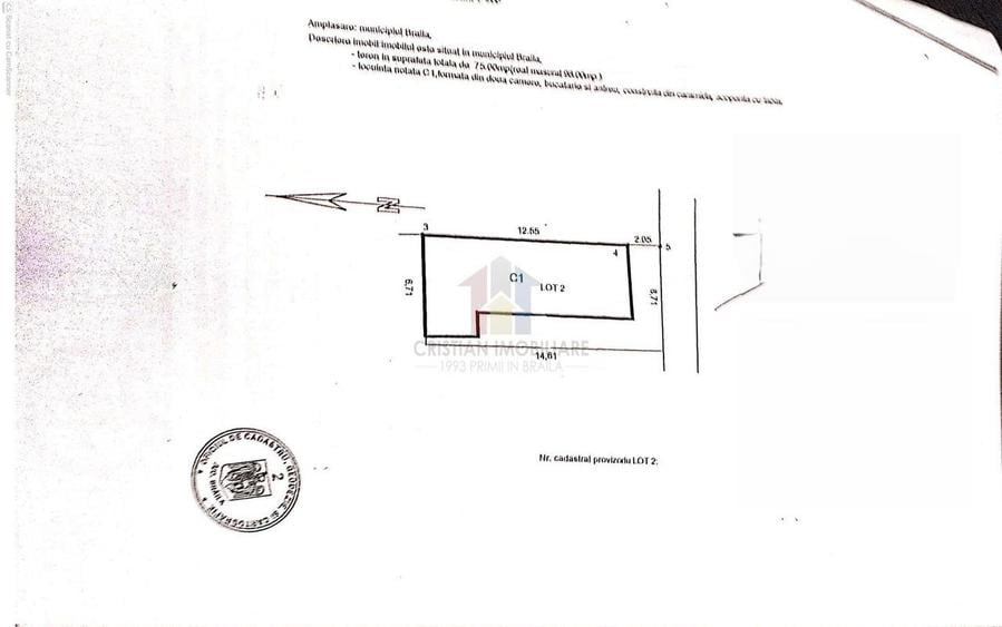 Casă cu 2 camere cu Canalizare în Calea Galați