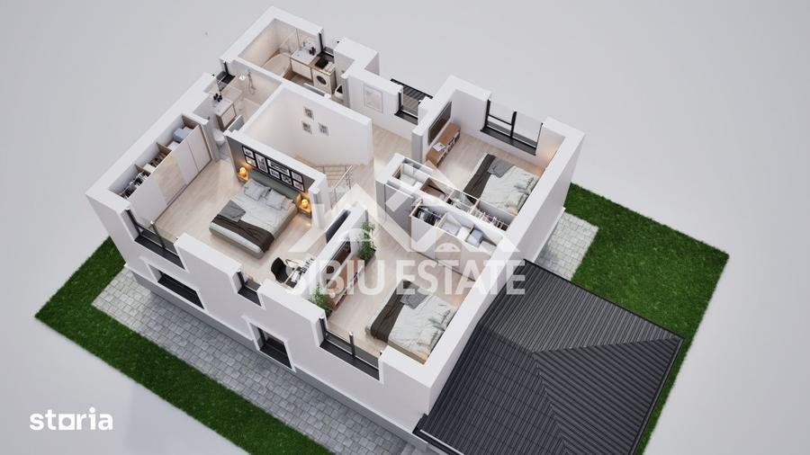 Casă cu 5 camere cu Teren 469 Mp în Central