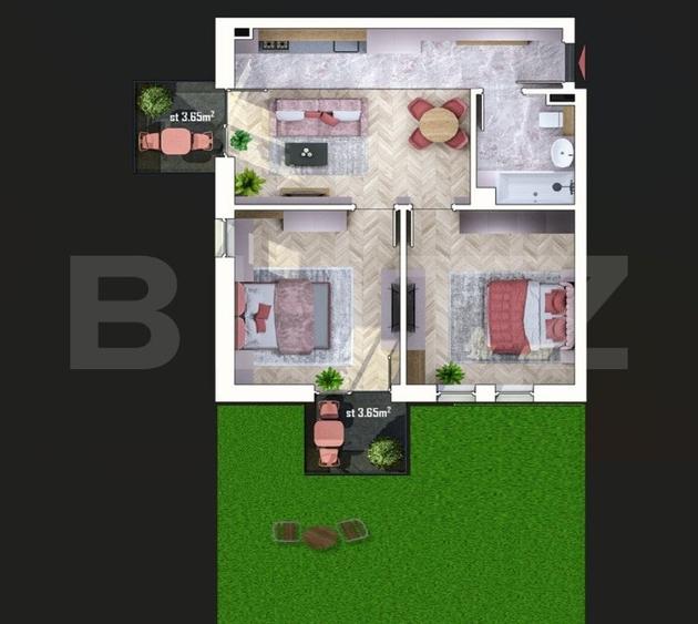 Apartament cu 3 camere semidecomandat în Apahida