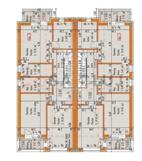 Duplex cu 4 camere cu Canalizare în Borhanci