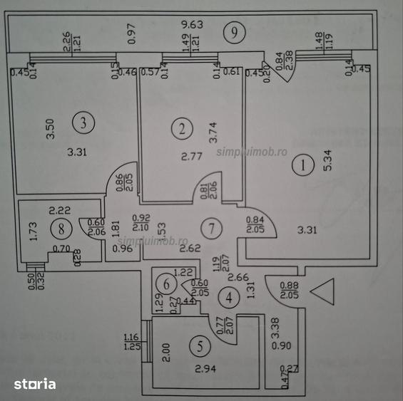 Apartament cu 3 camere decomandat în Pantelimon