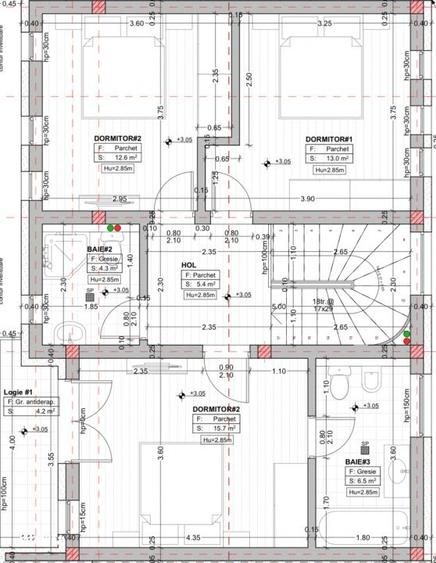 Triplex, 4 camere decomandate, P+1ET, 120 mp, curte 40 mp, 2 parcari, - 3