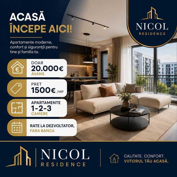 Apartament cu 3 camere decomandat în Balciu