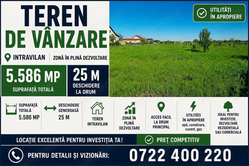 Teren de 5600 mp, în Central