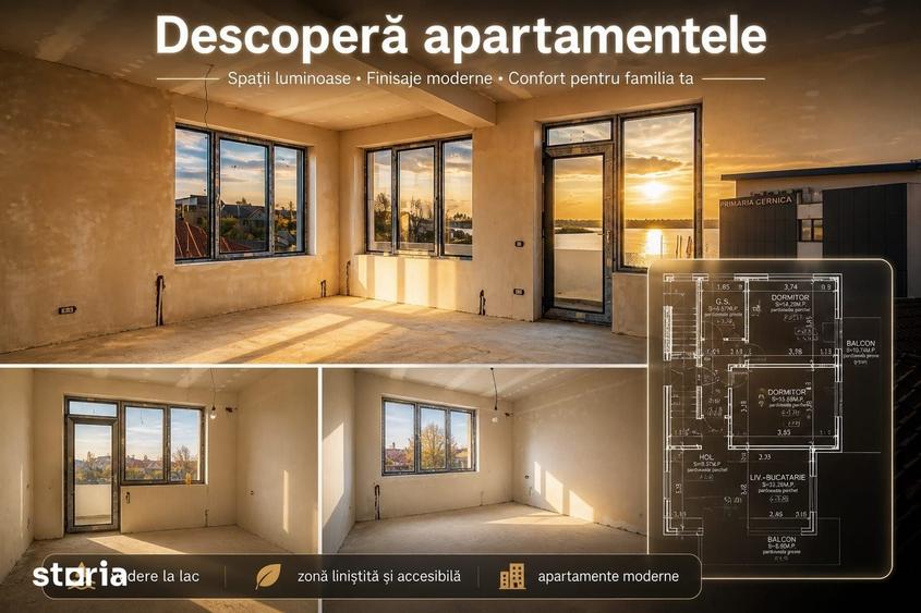 Apartament cu 3 camere semidecomandat în Glina