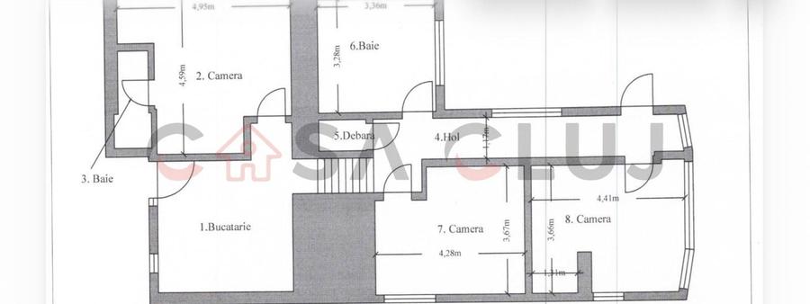 Apartament cu 3 camere decomandat, mobilat în Andrei Mureșanu