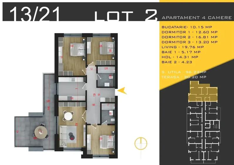 Apartament cu 4 camere decomandat în Theodor Pallady