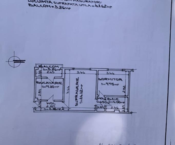 Apartament cu 2 camere semidecomandat în Inel I