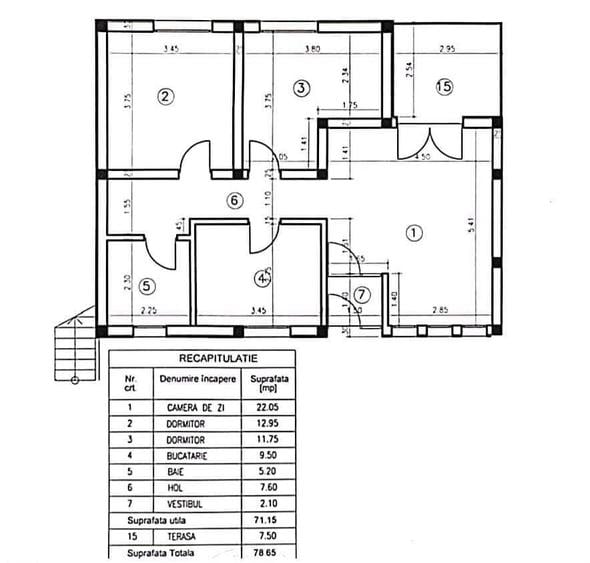 Apartament cu 3 camere decomandat în Valea Adâncă