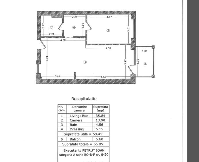 Apartament cu 2 camere semidecomandat în Calea Călărașilor