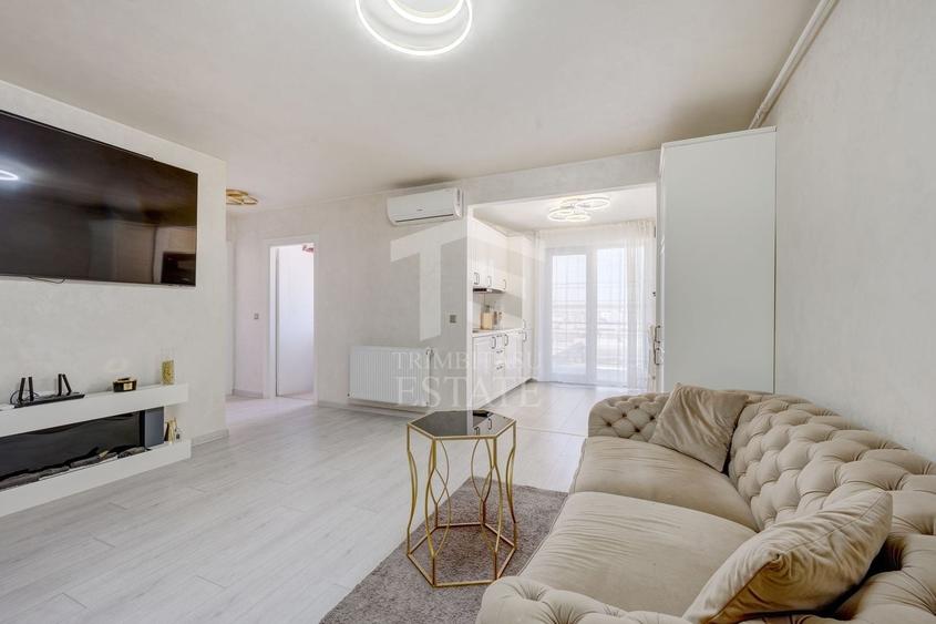 Apartament cu 3 camere semidecomandat, mobilat în Titan