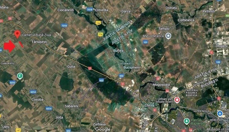 Teren Construcții intravilan de 9923 mp, în Tărtășești