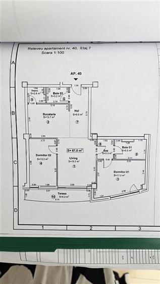 Apartament cu 3 camere decomandat în Central