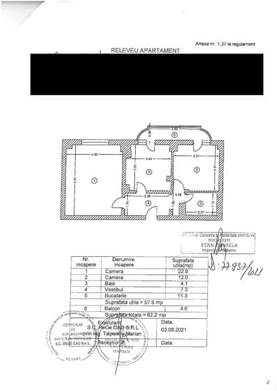 Apartament cu 2 camere decomandat, mobilat în Centrul Civic