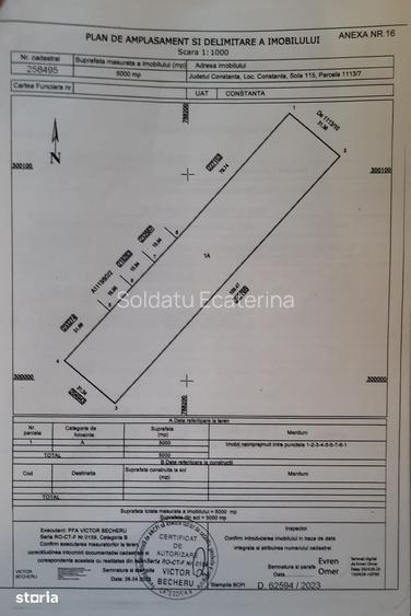 Teren intravilan 5.000 mp de vanzare Constan?a Sola 115 ( ZONA SERE )