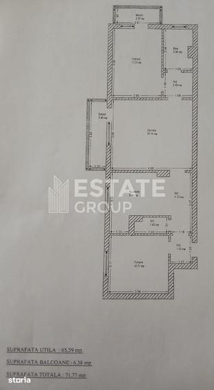 Apartament cu 3 camere în Est