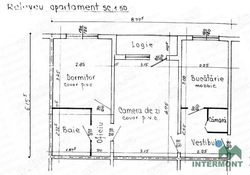 Apartament cu 2 camere decomandat în Central