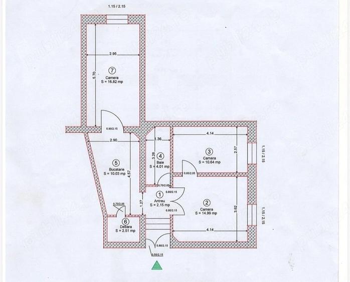 Casă cu 3 camere cu Teren 130 Mp în Eminescu