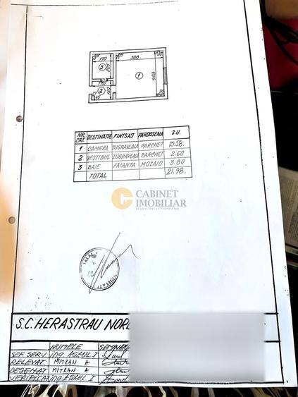 Garsonieră semidecomandată, mobilată în Universitate