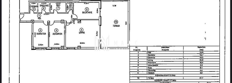 Apartament cu 3 camere în Sud