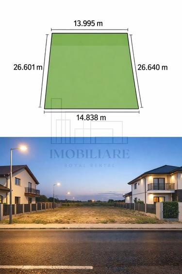 Teren Construcții intravilan de 383 mp, în Bună Ziua