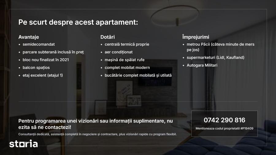 2 Camere | Metrou Pacii | Parcare Subterana | Bloc 2021 - 9
