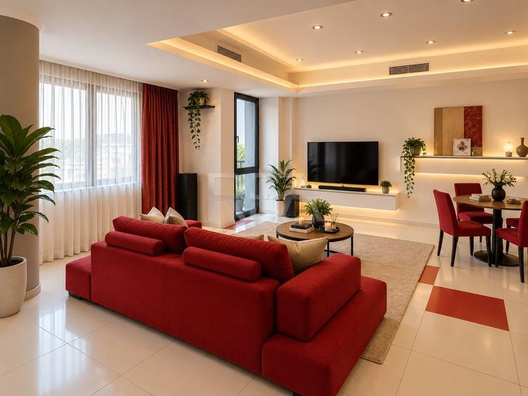 Apartament cu 3 camere semidecomandat, mobilat în Moșilor