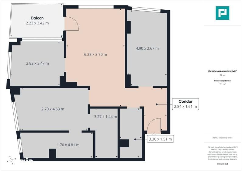 Apartament cu 4 camere în Central